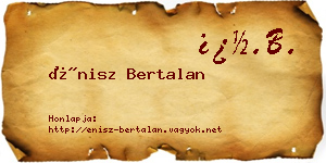 Énisz Bertalan névjegykártya