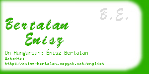 bertalan enisz business card